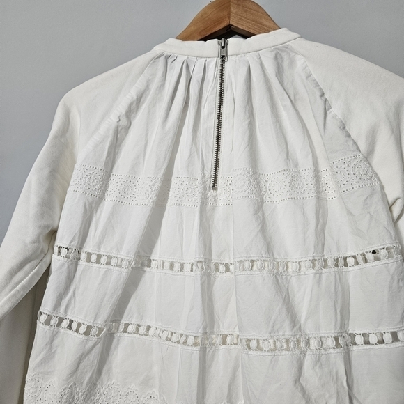 Sea New York White Ruffle Terry Cloth Sweatshirt - Picture 9 of 12